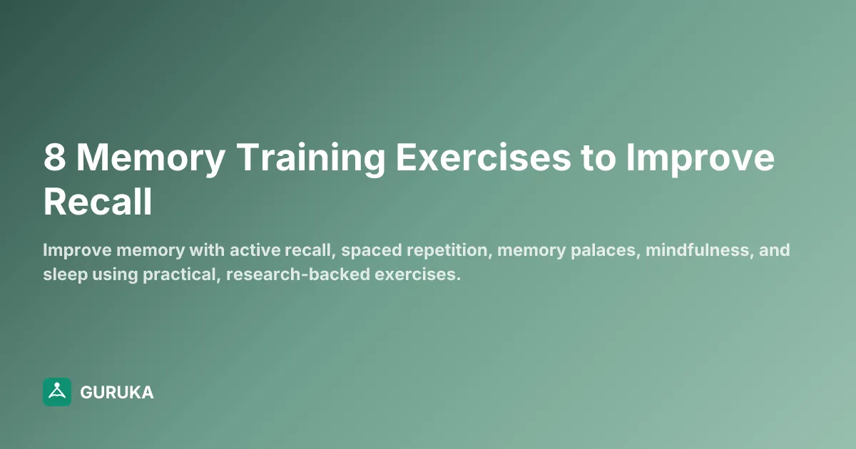 8 Memory Training Exercises to Improve Recall