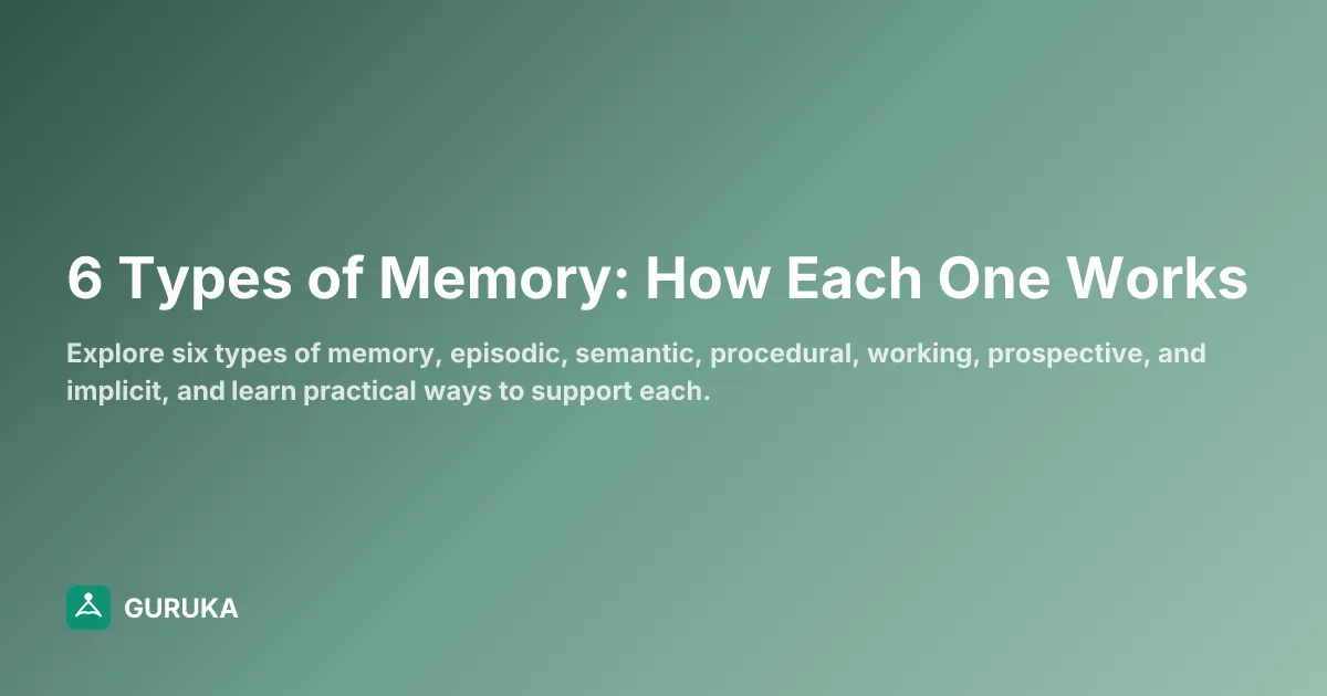 6 Types of Memory: How Each One Works